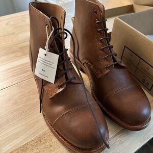 Men's Handmade Portuguese Brown Leather Boots - NEW